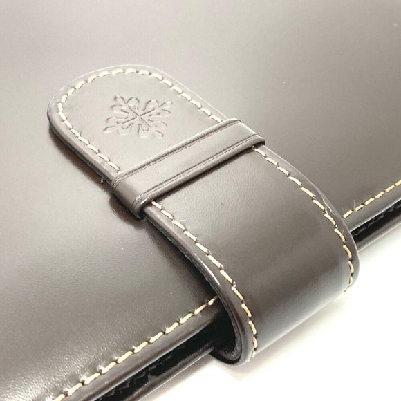 UNUSED PATEK PHILIPPE logo Novelty Two fold Travel case Brown - Picture 4 of 12